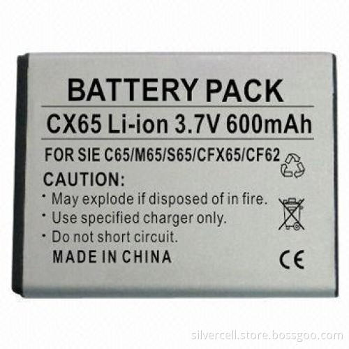 Li-ion Battery for Siemens CX65 with 600mAh Capacity